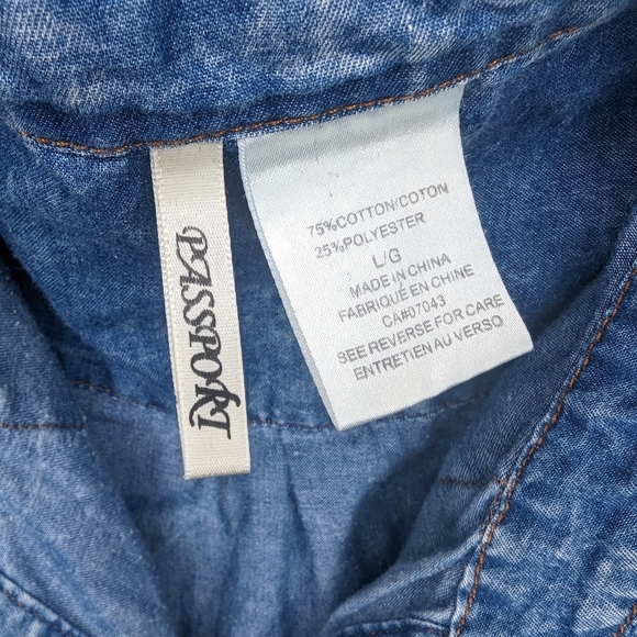 Acid wash button up tank top - Picture 2 of 4